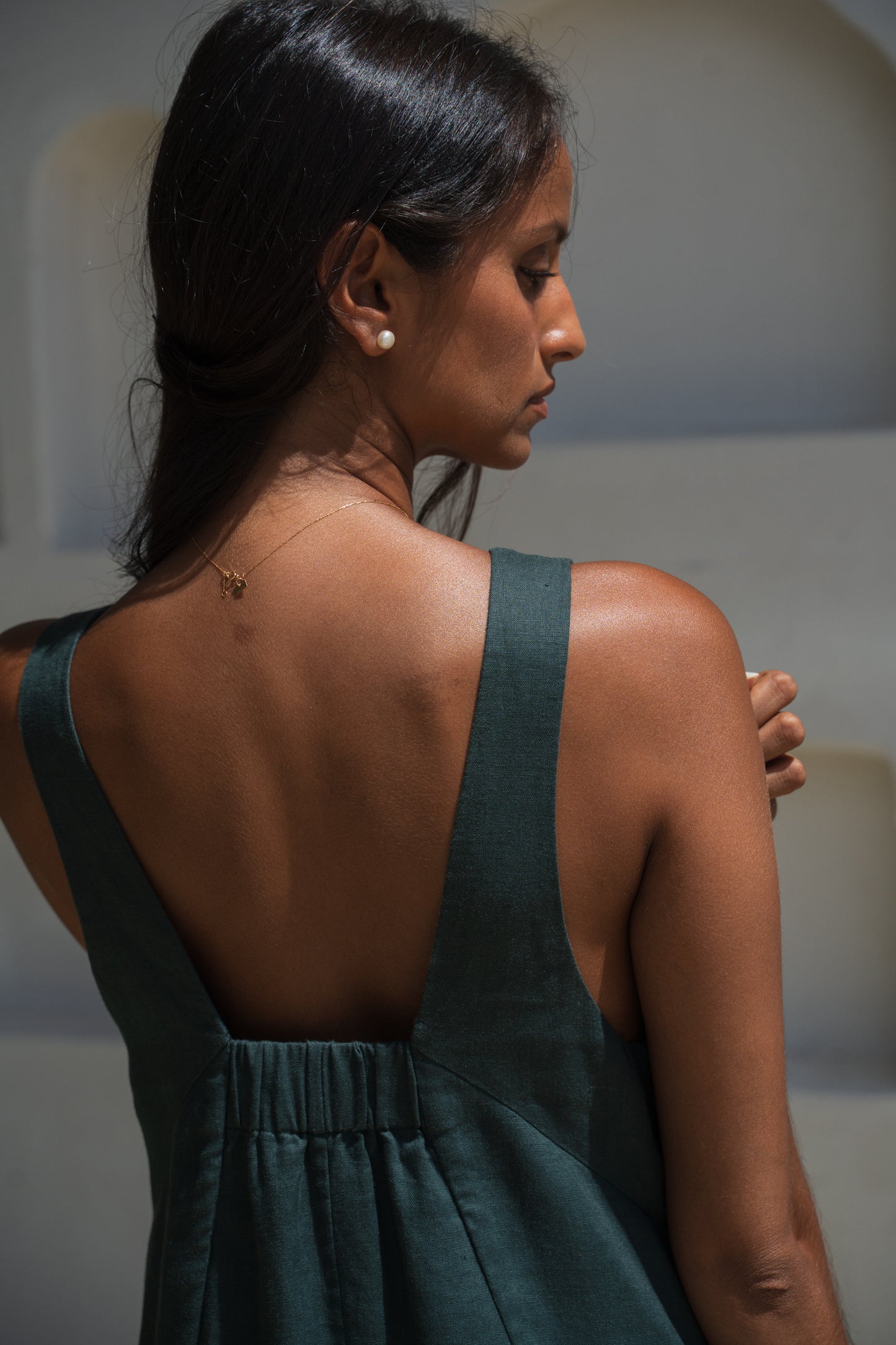 IRIS FOREST LINEN DRESS